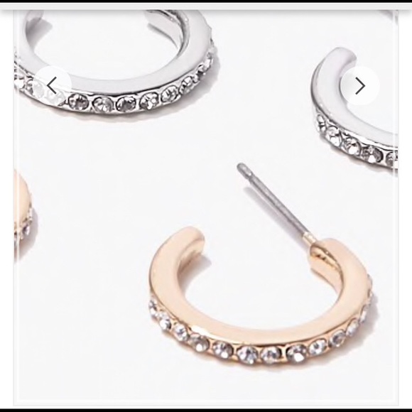 New Silver or Gold like hoop earrings - Picture 2 of 5